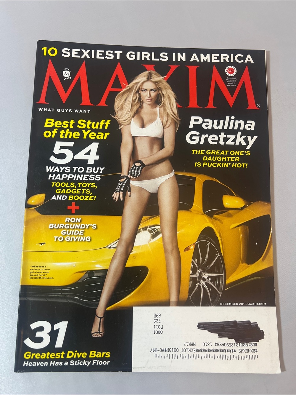 Maxim Magazine - Cover Paulina Gretzky - December 2013 - Issue 189